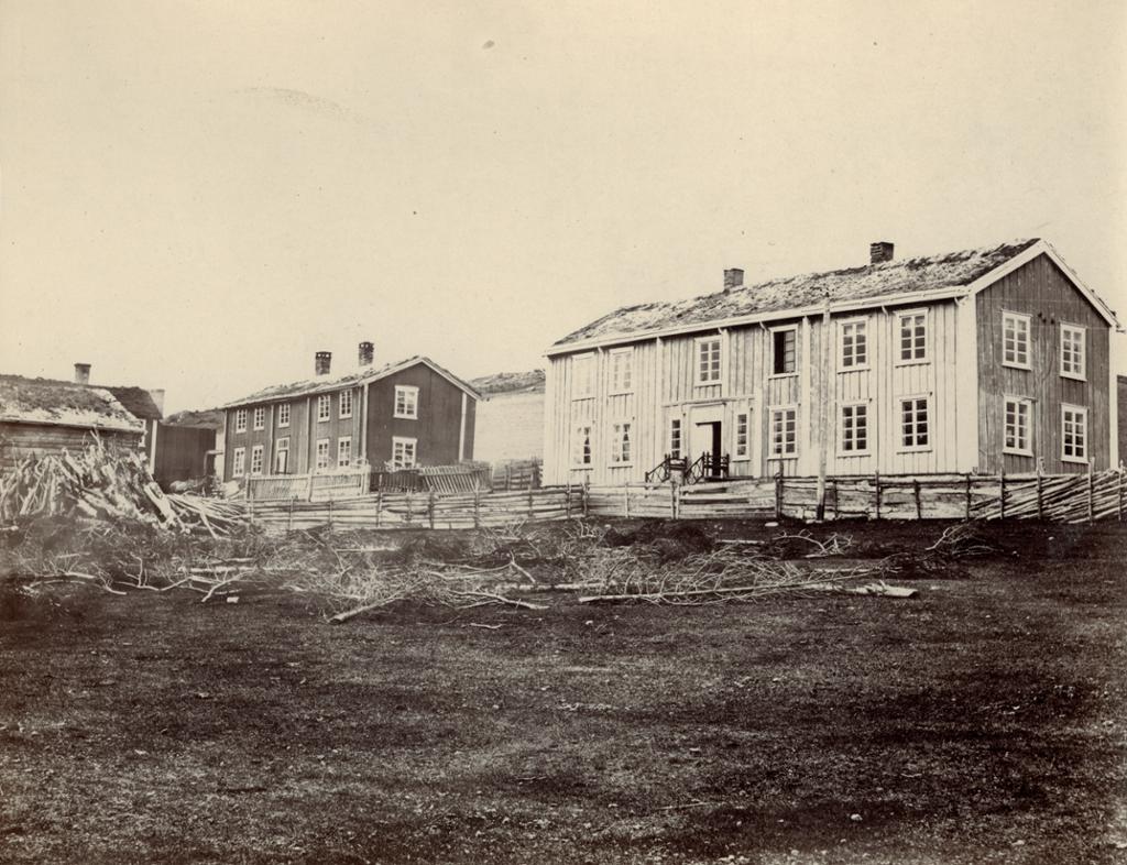 Dombås Skysstasjon i Oppland på slutten av 1800-tallet. Foto.