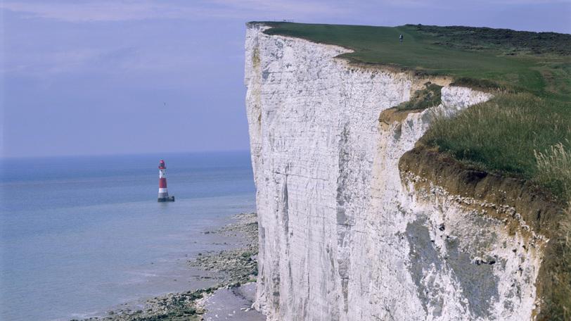 Klippene ved Dover i England. Foto.