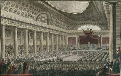 Åpningen av stenderforsamlingen i Versailles, 5. mai 1789. Illustrasjon. 