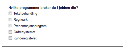 Flervalgsspørsmål