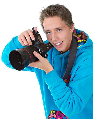 Fotograf med kamera. Foto.