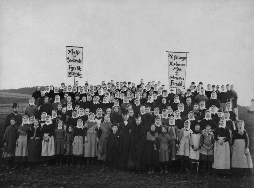 Fyrstikkarbeiderstreiken 1889. Foto.