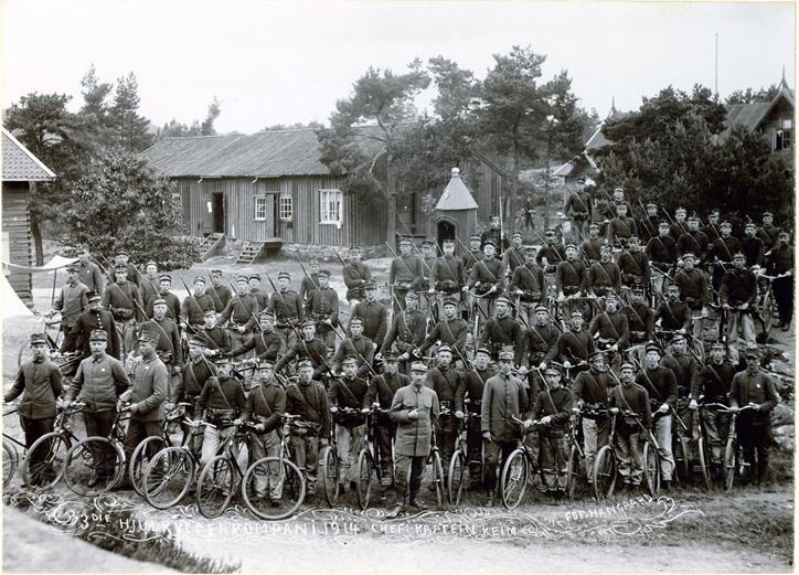 Hjulrytterkompaniet på Gimlemoen i 1914