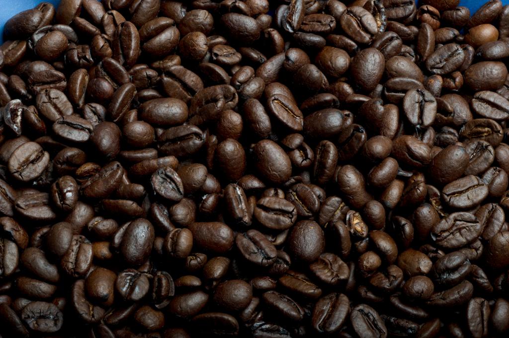 Kaffebønner. Foto.