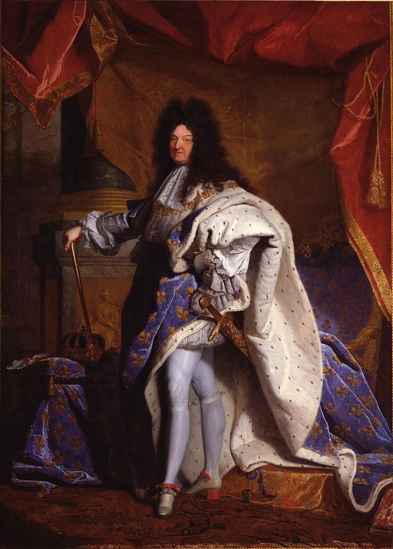 Portrett av kong Ludvig 14. Maleri.