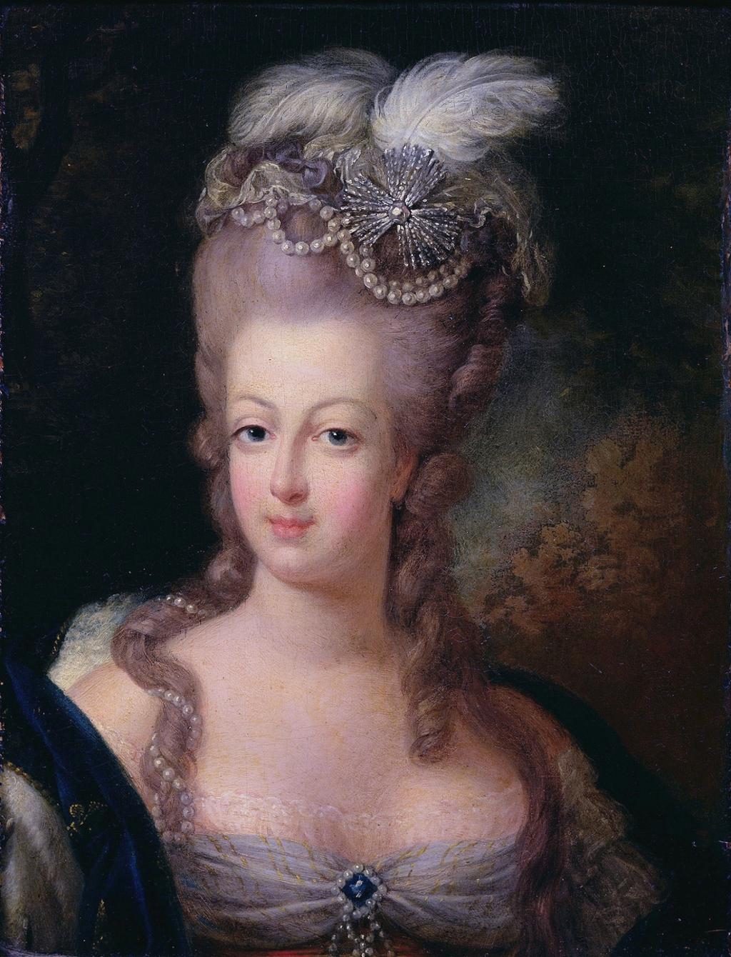 Portrett av Marie Antoinette. Maleri.