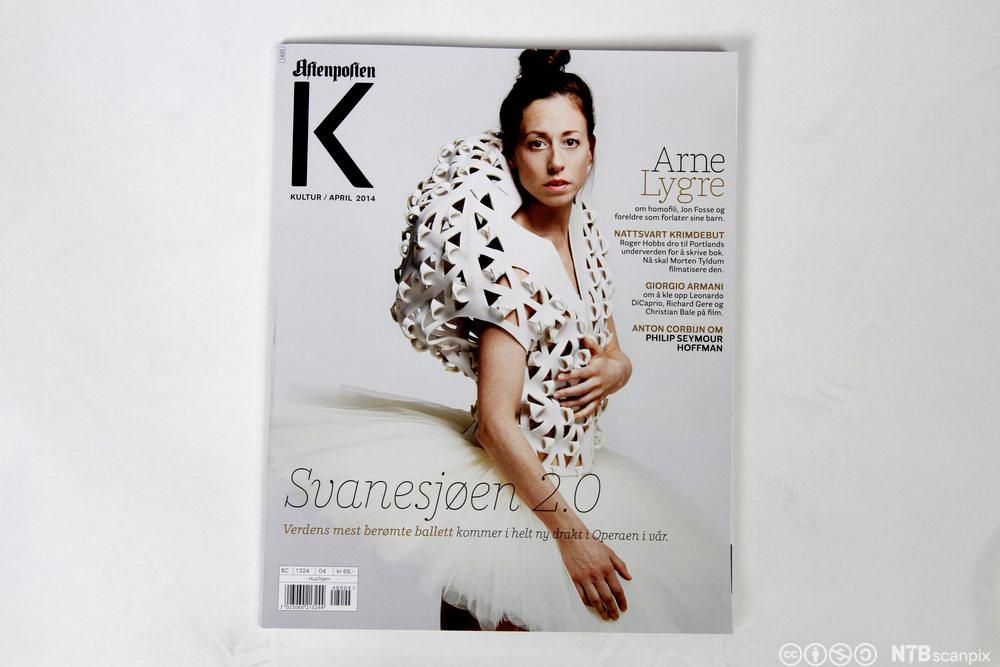 Layout for forsiden av Aftenpostens kulturmagasin. Foto.