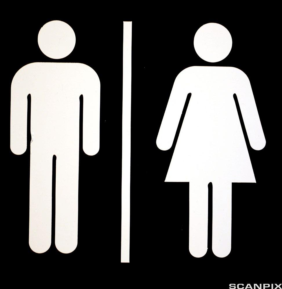 Symbol av en mann og av en kvinne. Grafisk.