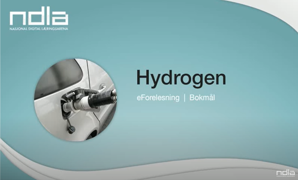 Skjermbilde fra e-forelesning om hydrogen. Foto.
