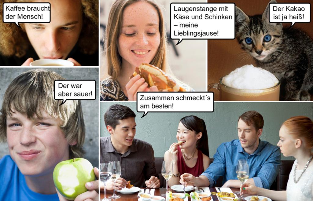 Mat og drikke. Fotokollasj.