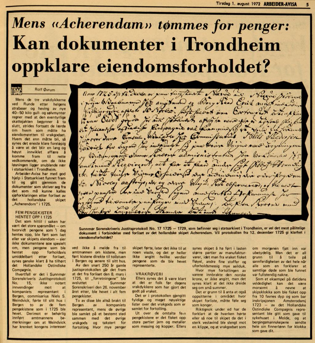 Klipp fra Arbeider-avisa om Rundefunnet, 1972.