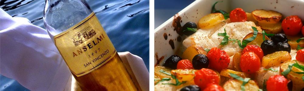 Kollasj: Merluzzo al forno og Soave Classico San Vincenzo