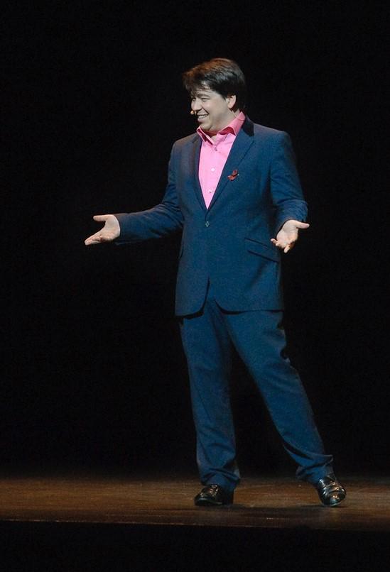 British  comedian Michael McIntyre on stage during a show