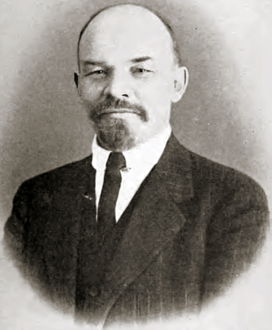 Portrett av Lenin. Foto. 