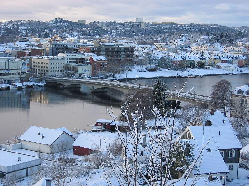 Lundsbrua i Kristiansand. Fotografi.