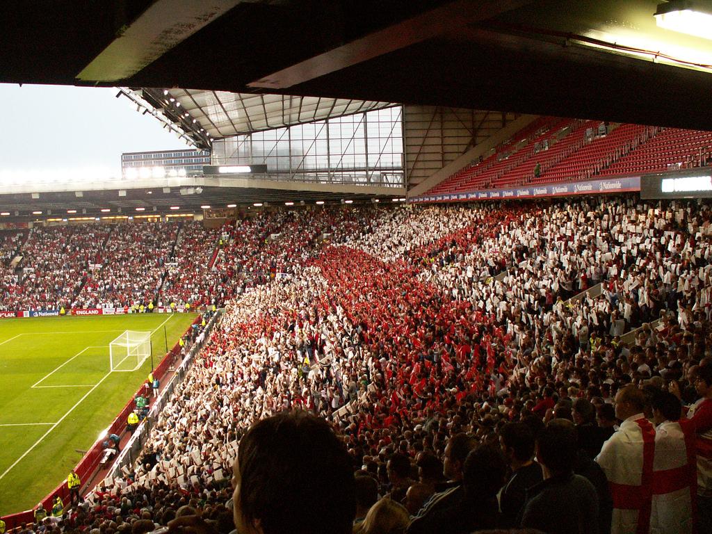 Old Trafford Stadion in Manchester. Foto.