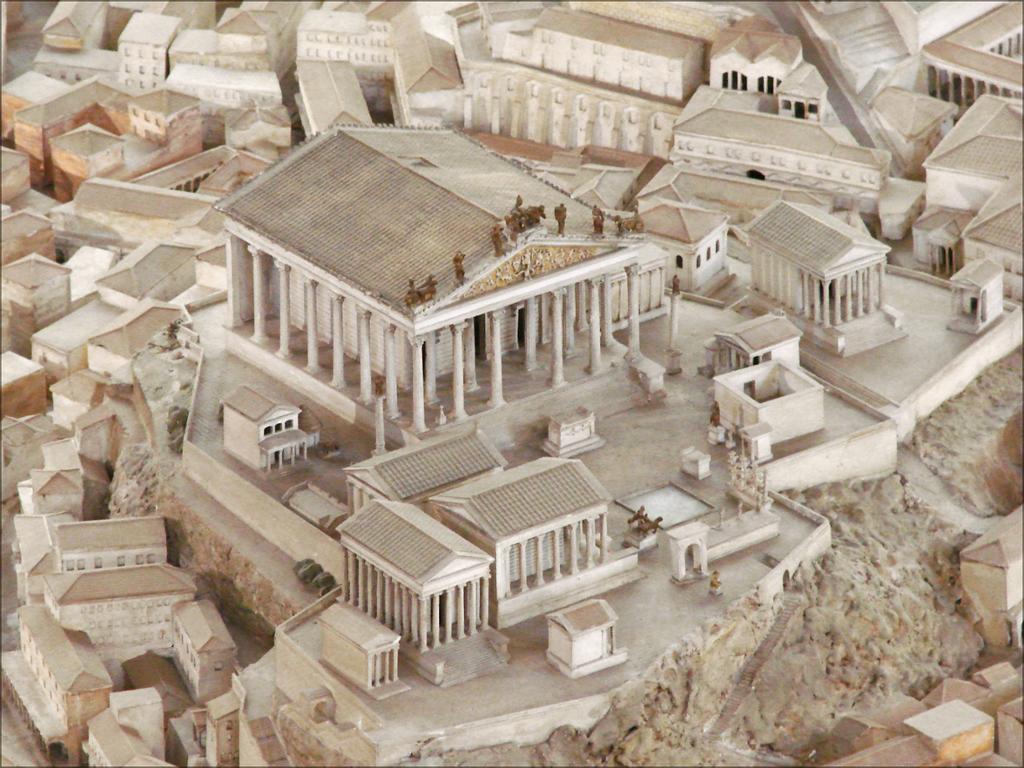 Modell av Kapitol i Roma under Romerriket. Foto. 