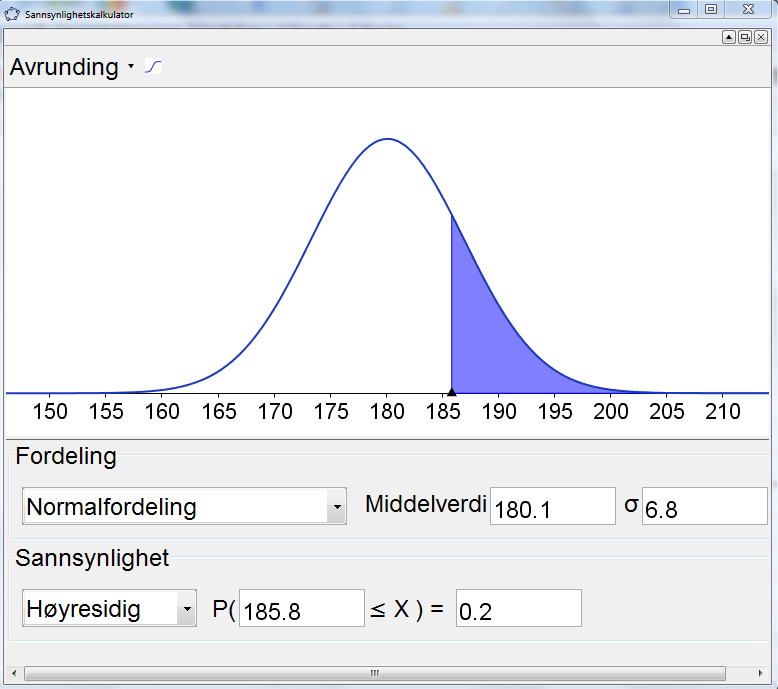 Normalfordeling, GeoGebra