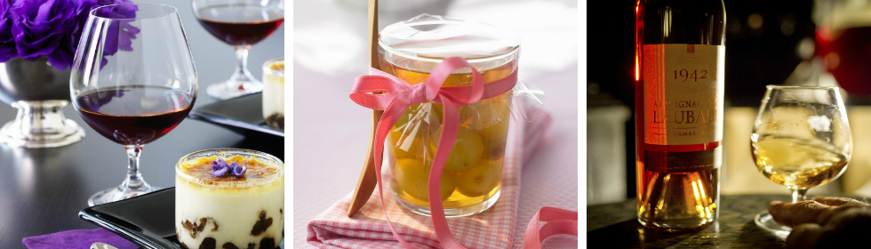 Kollasj: Armagnac og dessert.