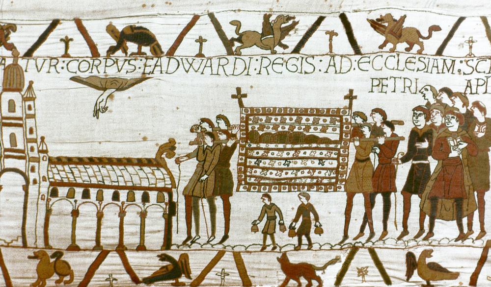 Begravelse prosesjon av kong Edward the Confessor i London 6. januar 1066.