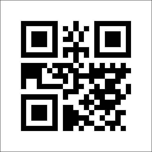 QR-kode i svart-hvitt. Grafikk.