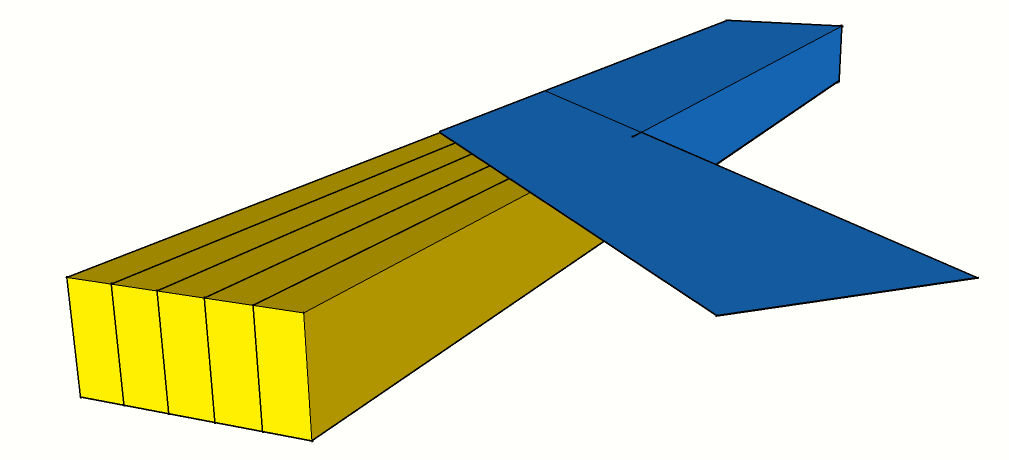 Tegning som viser pakking av limtre element. Foto.