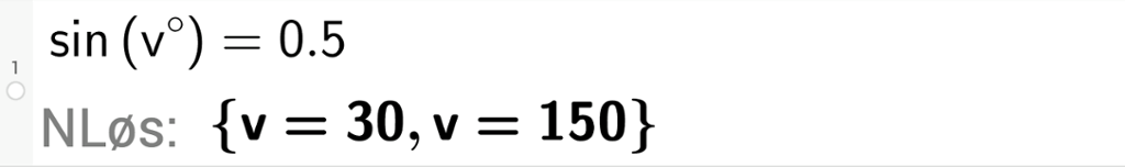 sinus til v grader \
