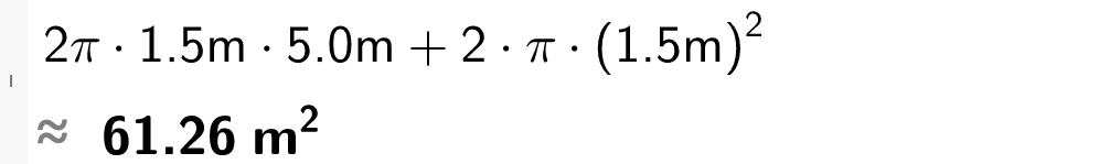 2 multiplisert med pi multiplisert med 1 komma 5 og 5 pluss 2 multiplisert med pi og 1 komma 5 i andre.casutklipp.