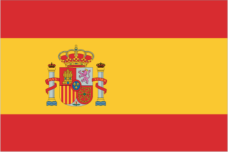 Spanias flagg. Illustrasjon.