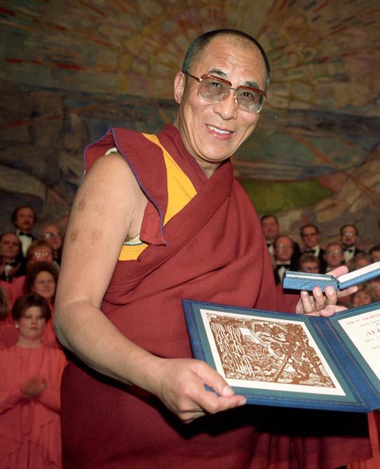 Dalai Lama, fredsprisvinner 1989. Foto.