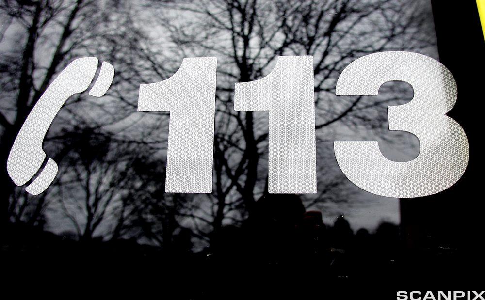 Akuttmedisinsk nødnummer. 113. Foto.