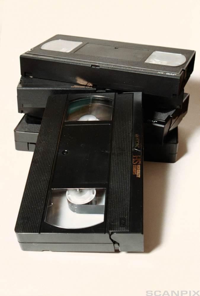 En VHS-kassett. Foto.