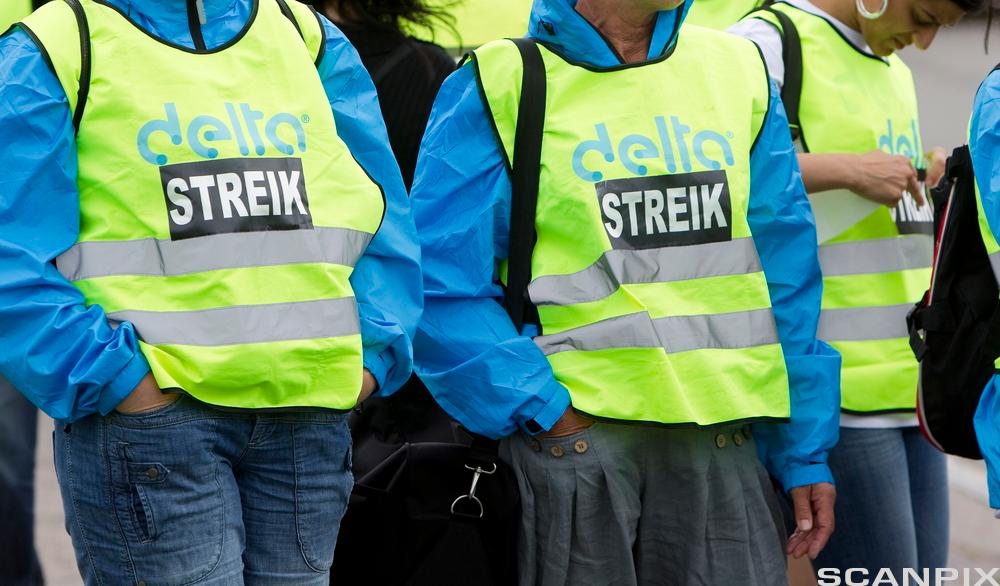 Streikevakter. Foto.