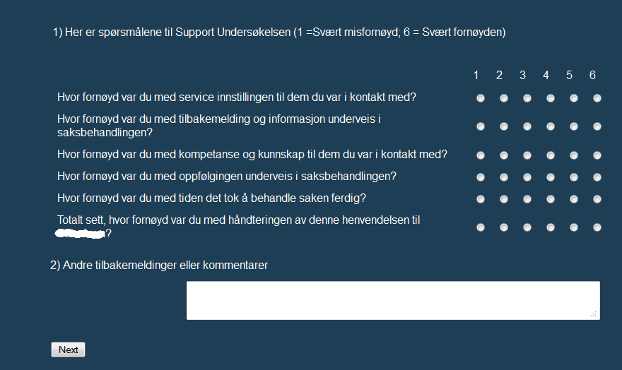 Supportundersøkelse