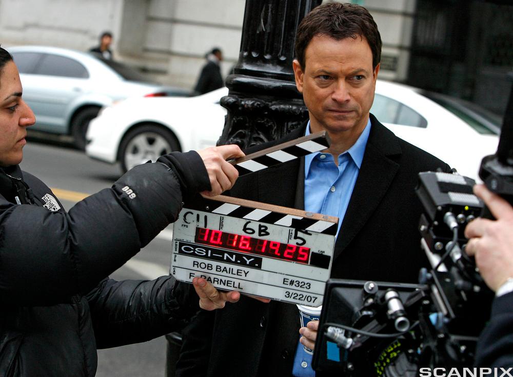 Gary Sinise filming CSI New York