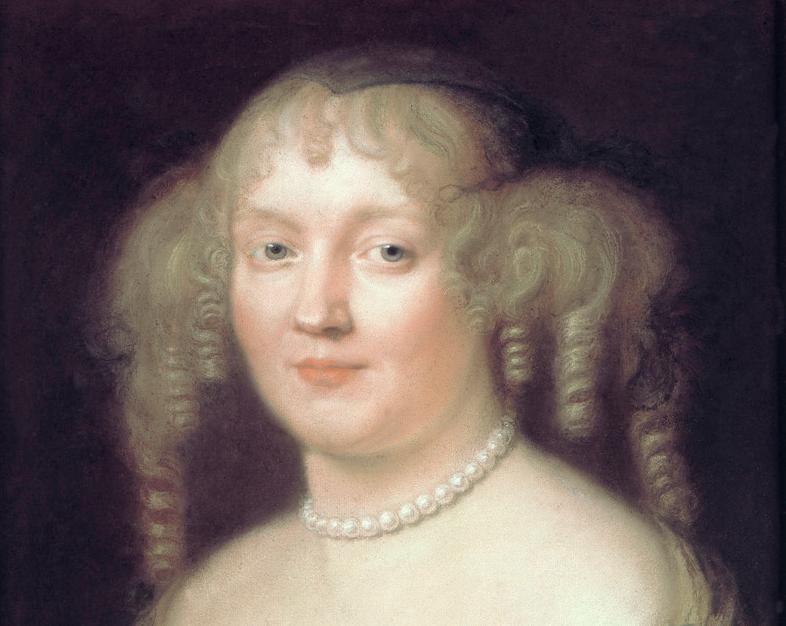 Portrett av dame fra barokken. Maleri.