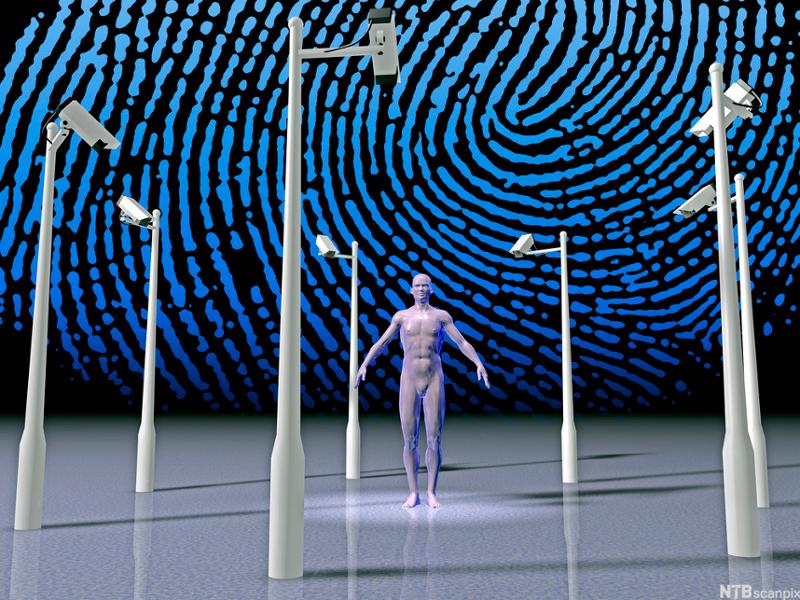 Illustrasjon som viser biometrisk sikkerhet