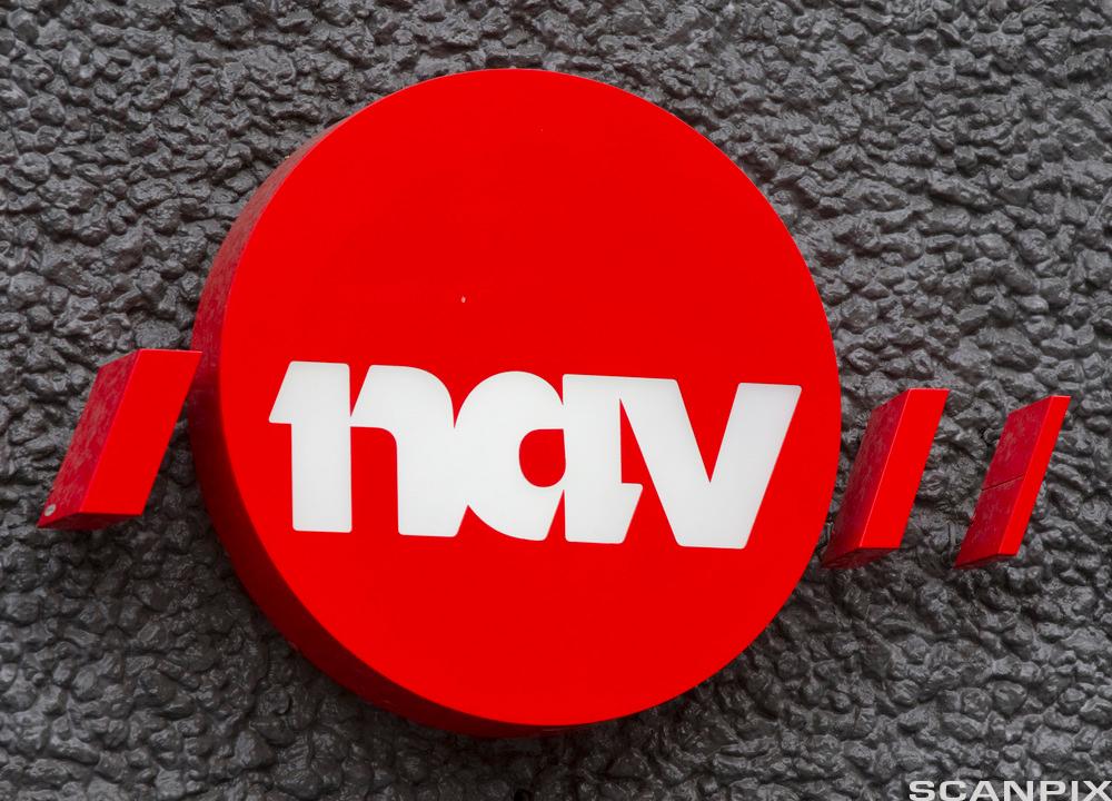 Nav-logo på vegg. Foto.