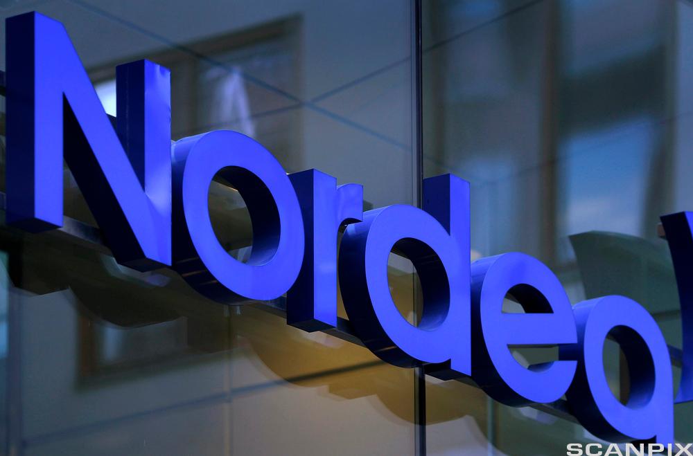 Logoen til Nordea bank. Foto.