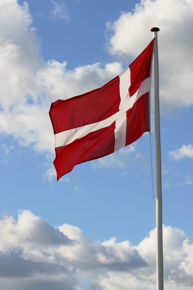 Dansk flagg på flaggstang