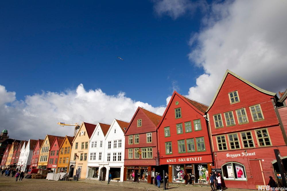 Bryggen i Bergen. Foto.