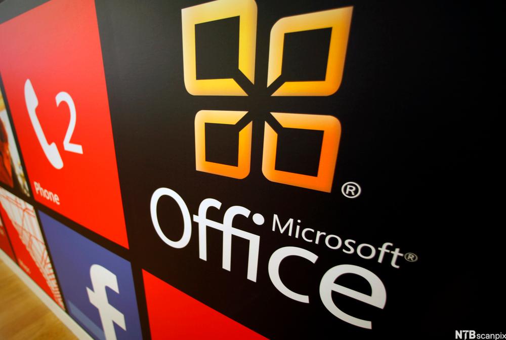 Logo til Microsoft Office. Foto.