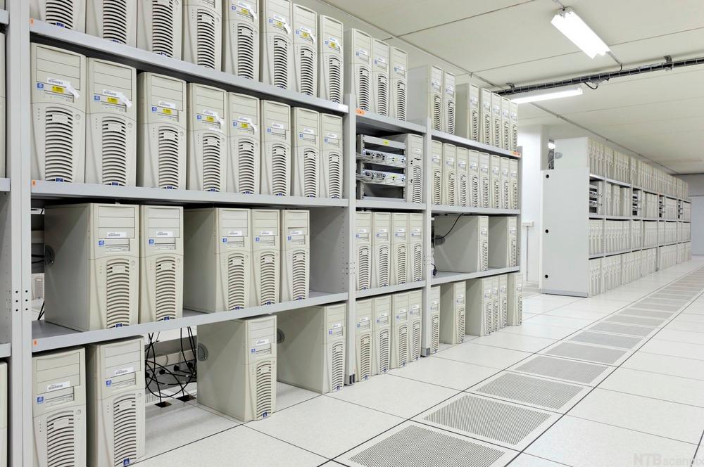 Bilde av datarom ved CERN. Foto