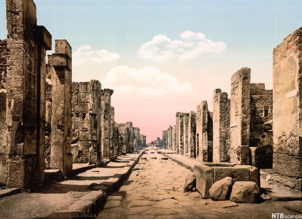 Ruinar i Pompeii. Foto.