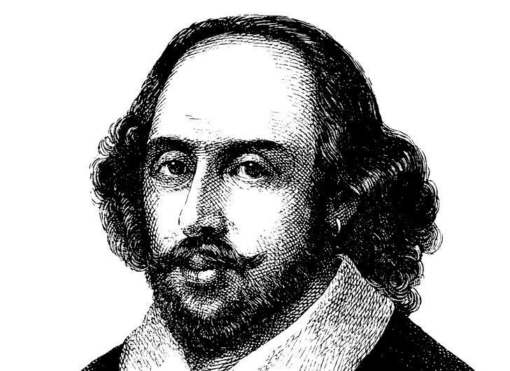 Portrett av den engelske dramatikeren William Shakespeare 