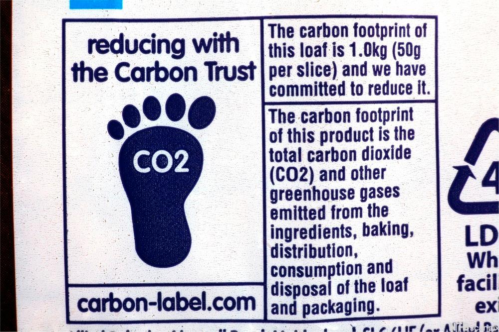 Carbon footprint label