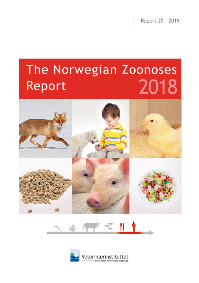 Skjermutklipp av Norsk Zoonoserapport 2018. Foto.