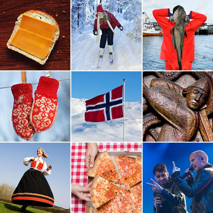 Typisk norsk. Fotokollasje.
