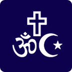 Illustrasjon av religiøse symboler. 