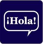 Bilde av det spanske ordet "hola!". Illustrasjon. 
